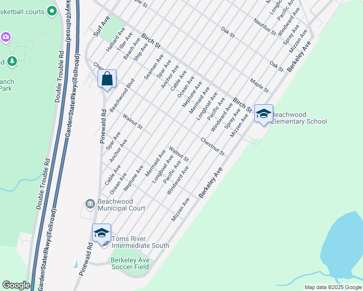 map of restaurants, bars, coffee shops, grocery stores, and more near 1137 Longboat Avenue in Beachwood