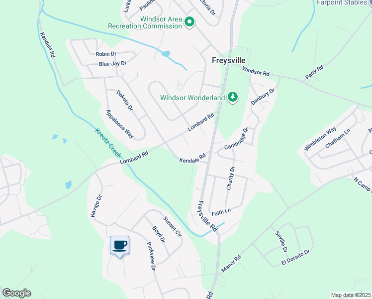 map of restaurants, bars, coffee shops, grocery stores, and more near 306 Hathaway Garth in Red Lion