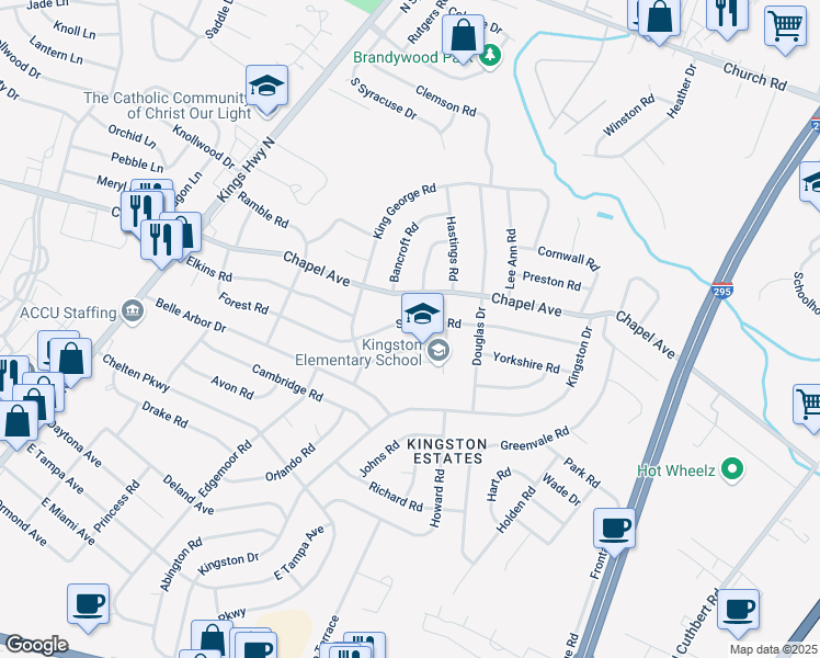 map of restaurants, bars, coffee shops, grocery stores, and more near 314 Sheffield Road in Cherry Hill Township