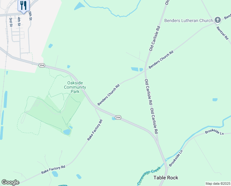 map of restaurants, bars, coffee shops, grocery stores, and more near 65 Benders Church Road in Biglerville