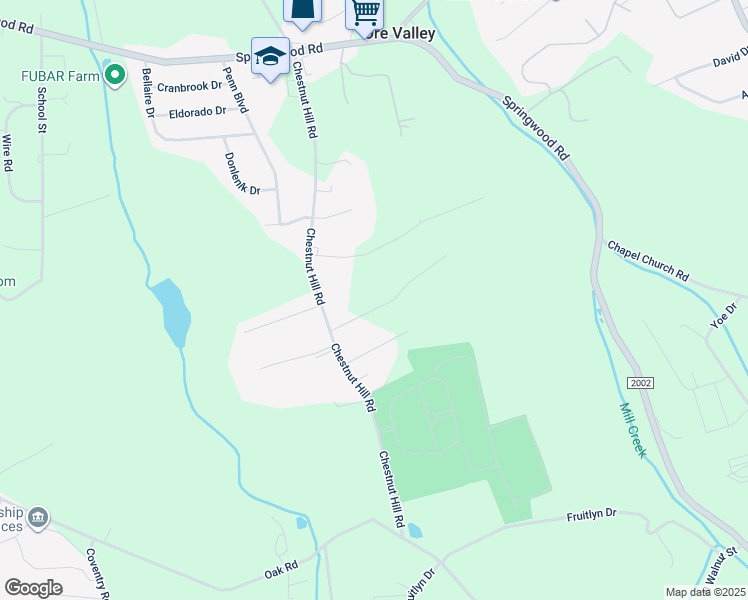 map of restaurants, bars, coffee shops, grocery stores, and more near 366 Chestnut Hill Road in York