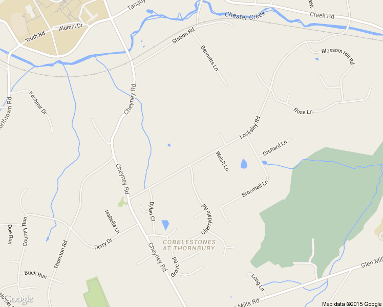 map of restaurants, bars, coffee shops, grocery stores, and more near 177 Locksley Road in Glen Mills