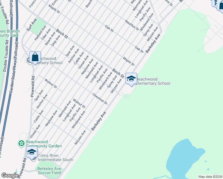 map of restaurants, bars, coffee shops, grocery stores, and more near 1027 Mizzen Avenue in Beachwood