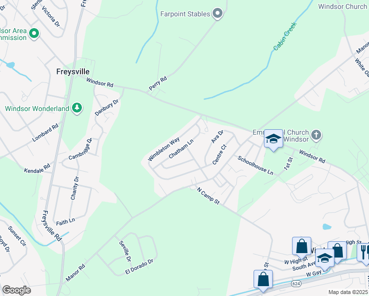 map of restaurants, bars, coffee shops, grocery stores, and more near 80 Chatham Lane in Red Lion