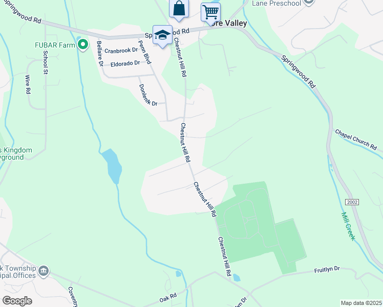 map of restaurants, bars, coffee shops, grocery stores, and more near 384 Chestnut Hill Road in York