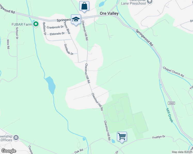 map of restaurants, bars, coffee shops, grocery stores, and more near 384 Chestnut Hill Road in York
