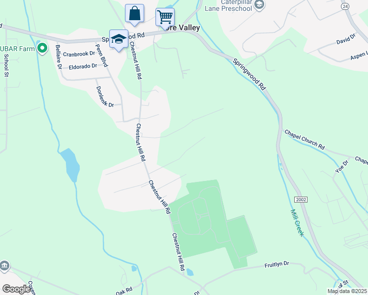 map of restaurants, bars, coffee shops, grocery stores, and more near 354 Chestnut Hill Road in York