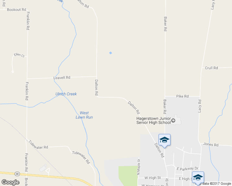 map of restaurants, bars, coffee shops, grocery stores, and more near 6447 Dalton Road in Hagerstown