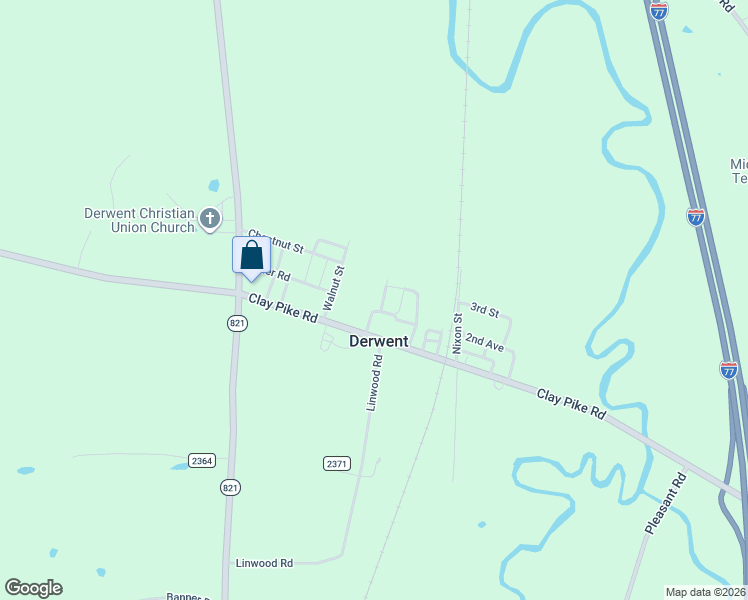 map of restaurants, bars, coffee shops, grocery stores, and more near in Derwent