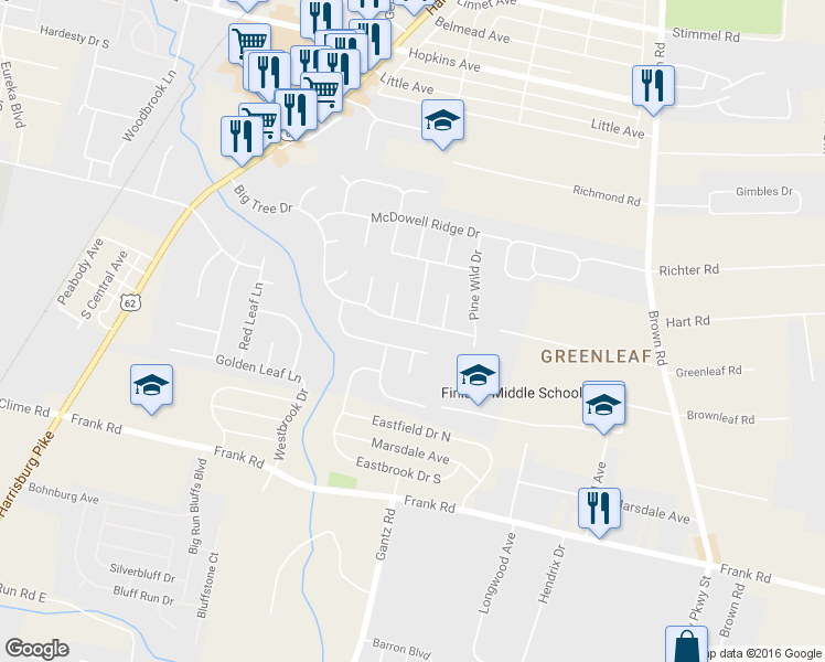 map of restaurants, bars, coffee shops, grocery stores, and more near 1477 Pinestone Drive in Columbus