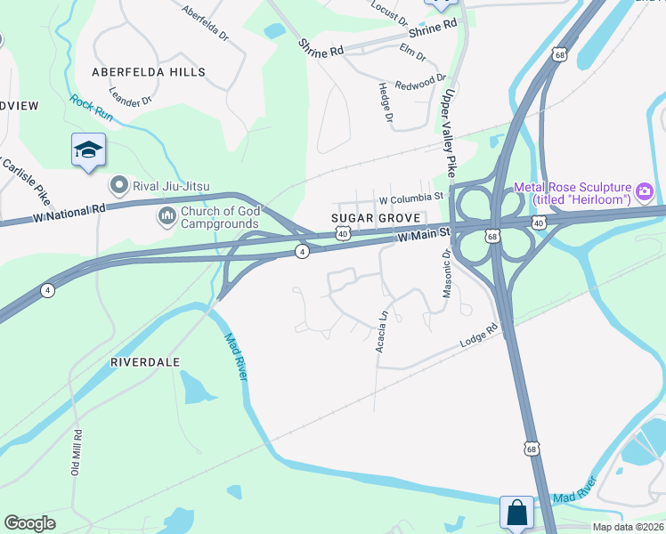 map of restaurants, bars, coffee shops, grocery stores, and more near 7 Fellowcraft Avenue in Springfield