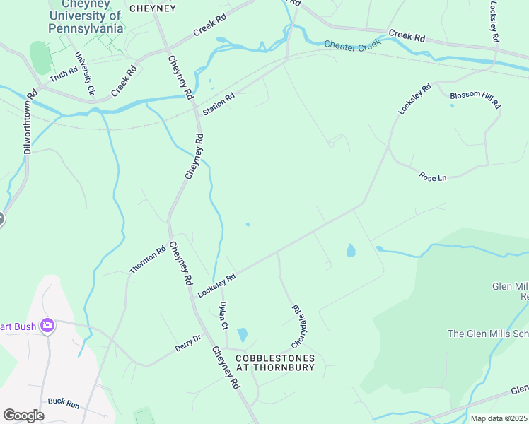 map of restaurants, bars, coffee shops, grocery stores, and more near 179 Locksley Road in Glen Mills