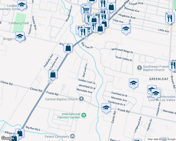 map of restaurants, bars, coffee shops, grocery stores, and more near 2169 Summer Breeze Drive in Columbus