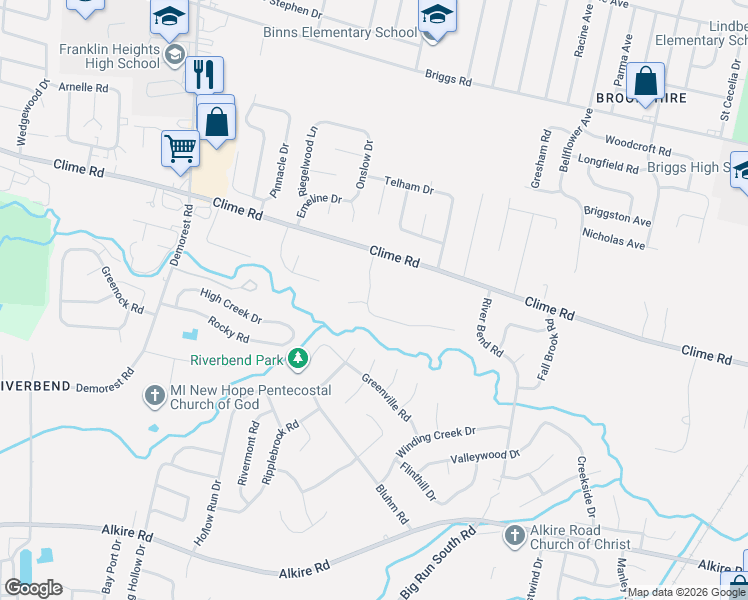 map of restaurants, bars, coffee shops, grocery stores, and more near 1524 Tall Meadows Drive in Columbus