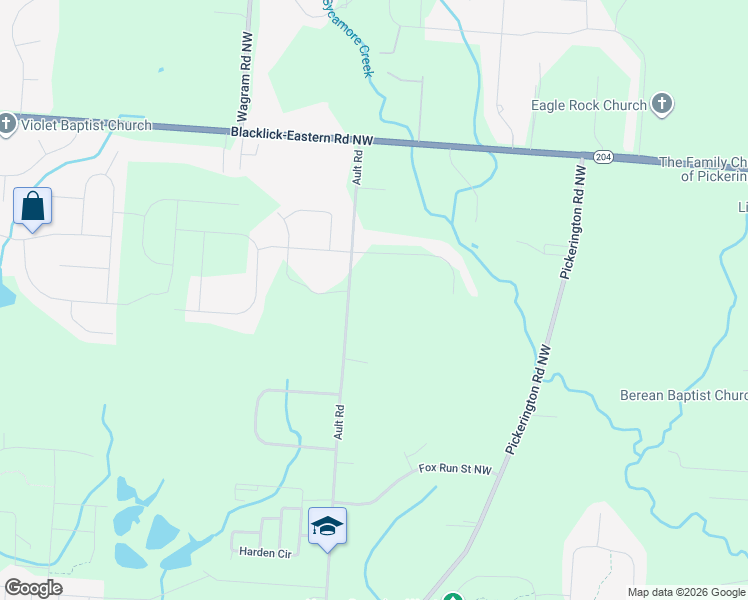 map of restaurants, bars, coffee shops, grocery stores, and more near 13152 Ault Rd in Pickerington