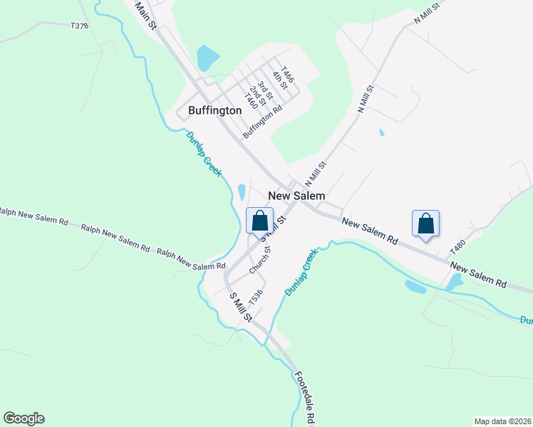 map of restaurants, bars, coffee shops, grocery stores, and more near 35 South Mill Street in New Salem