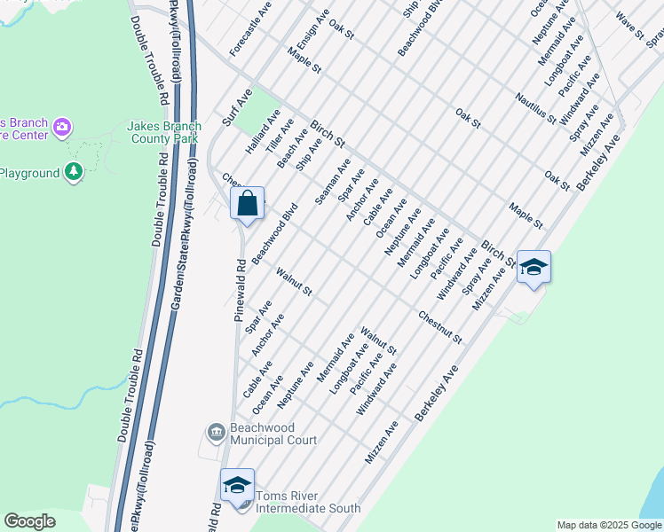 map of restaurants, bars, coffee shops, grocery stores, and more near 1110 Cable Avenue in Beachwood