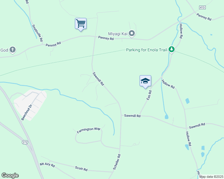 map of restaurants, bars, coffee shops, grocery stores, and more near 429 Sawmill Road in New Providence