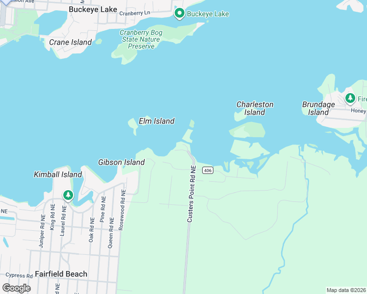 map of restaurants, bars, coffee shops, grocery stores, and more near 13969 Custers Point Road Northeast in Thornville