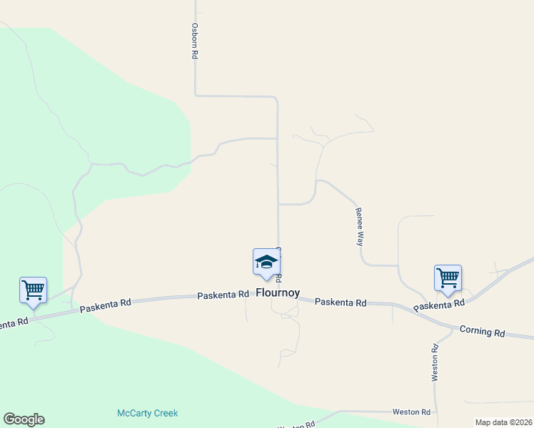 map of restaurants, bars, coffee shops, grocery stores, and more near 4255 Osborn Road in Corning