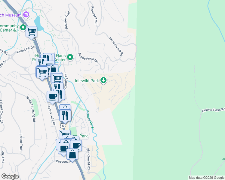 map of restaurants, bars, coffee shops, grocery stores, and more near 155 Poma Court in Winter Park