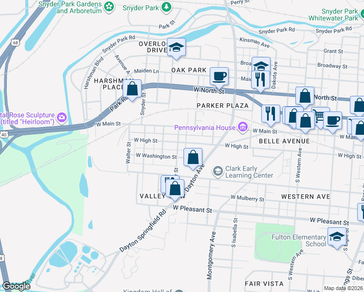 map of restaurants, bars, coffee shops, grocery stores, and more near 22 Seever Street in Springfield