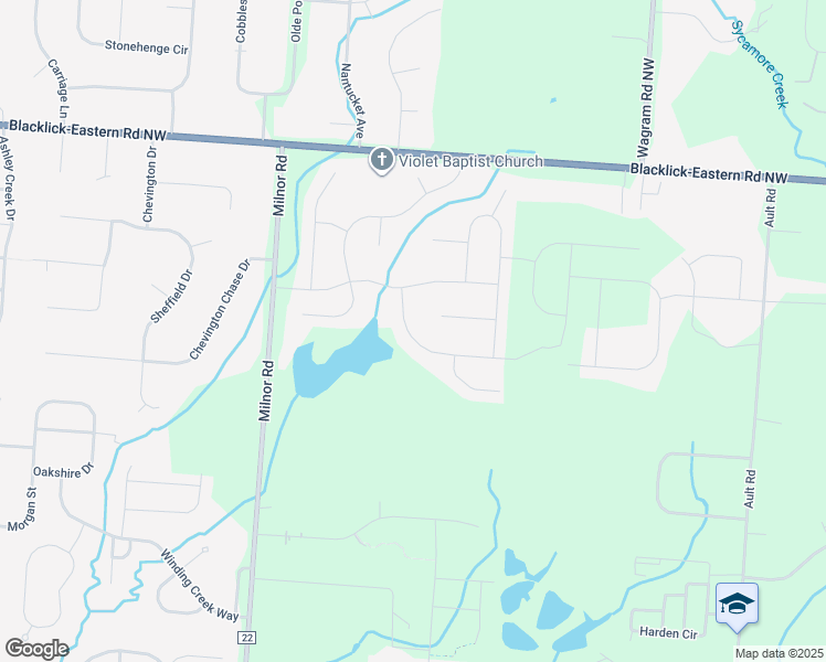 map of restaurants, bars, coffee shops, grocery stores, and more near 8170 Garden Drive in Pickerington