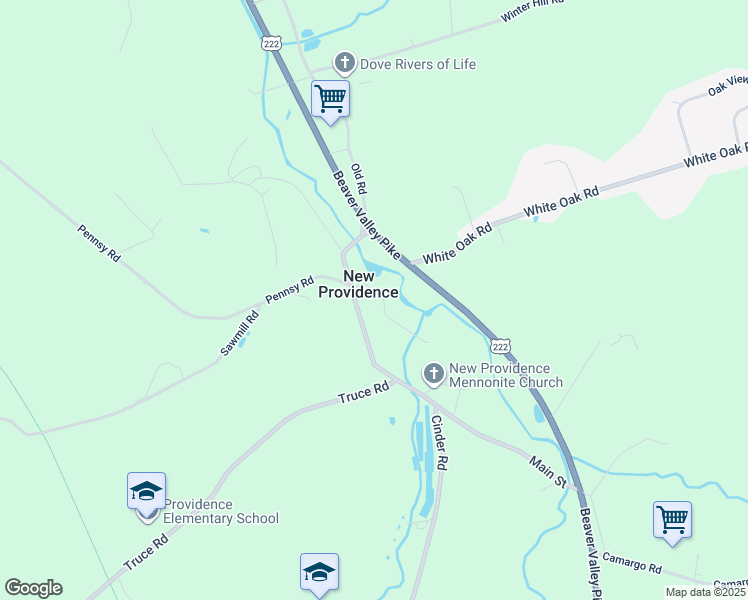 map of restaurants, bars, coffee shops, grocery stores, and more near 2 Pennsy Road in New Providence