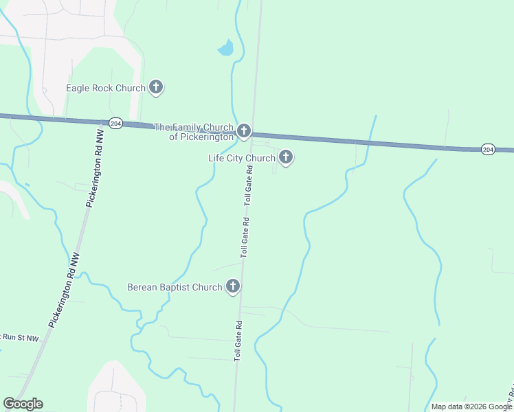 map of restaurants, bars, coffee shops, grocery stores, and more near 13310 Tollgate Road in Pickerington