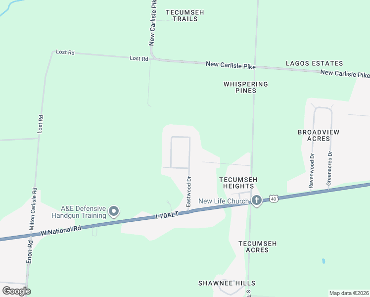 map of restaurants, bars, coffee shops, grocery stores, and more near 273 Eastwood Drive in Springfield