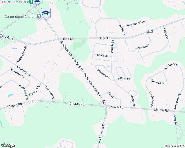 map of restaurants, bars, coffee shops, grocery stores, and more near 646 Mount Laurel Road in Mount Laurel Township