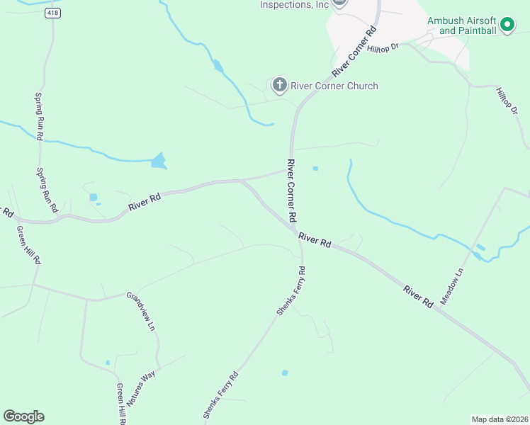 map of restaurants, bars, coffee shops, grocery stores, and more near 6363 River Road in Conestoga