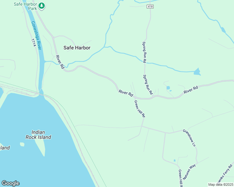 map of restaurants, bars, coffee shops, grocery stores, and more near 5760 River Road in Conestoga