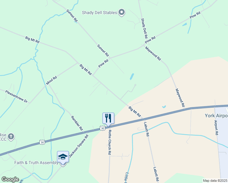 map of restaurants, bars, coffee shops, grocery stores, and more near 156 Big Mount Road in Thomasville