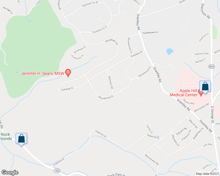 map of restaurants, bars, coffee shops, grocery stores, and more near 1950 Witness Road in York