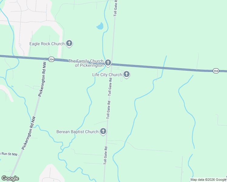 map of restaurants, bars, coffee shops, grocery stores, and more near 13310 Tollgate Road in Pickerington