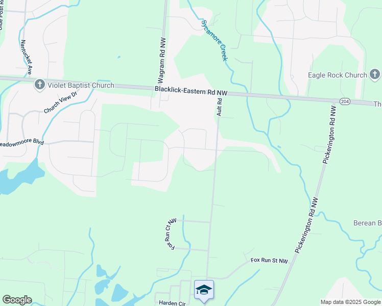 map of restaurants, bars, coffee shops, grocery stores, and more near 7609 Haverington Street Northwest in Pickerington