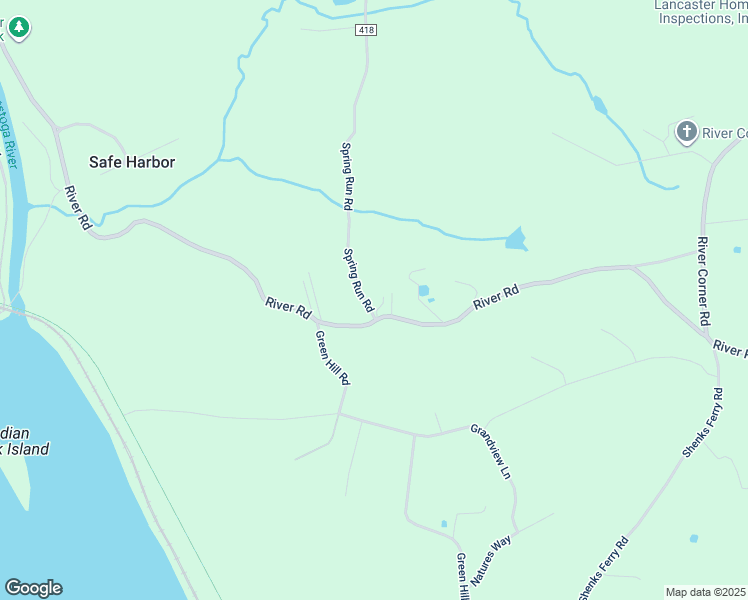 map of restaurants, bars, coffee shops, grocery stores, and more near 525 Spring Run Road in Conestoga
