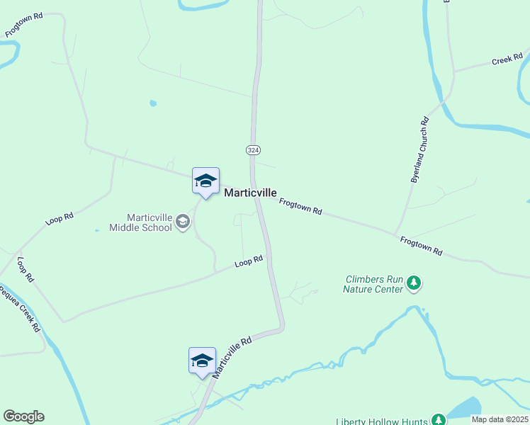 map of restaurants, bars, coffee shops, grocery stores, and more near 715 Marticville Road in Pequea