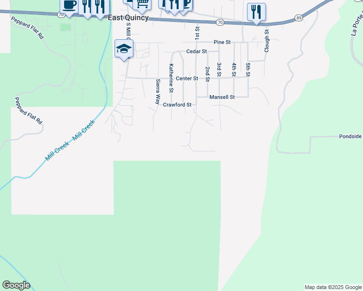 map of restaurants, bars, coffee shops, grocery stores, and more near 498 1st St in Quincy