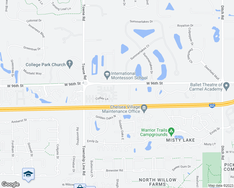 map of restaurants, bars, coffee shops, grocery stores, and more near 9535 Brightwell Drive in Indianapolis