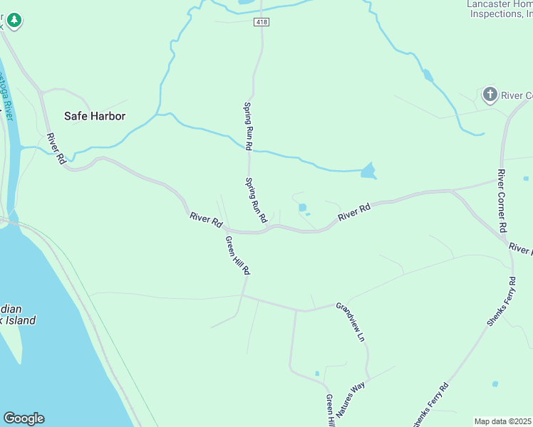 map of restaurants, bars, coffee shops, grocery stores, and more near 525 Spring Run Road in Conestoga
