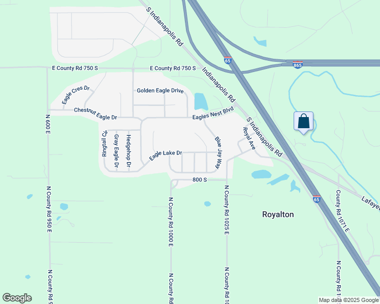 map of restaurants, bars, coffee shops, grocery stores, and more near 6199 Eagle Lake Drive in Zionsville