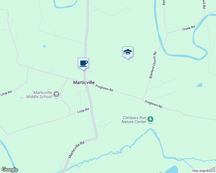 map of restaurants, bars, coffee shops, grocery stores, and more near 289 Frogtown Road in Pequea