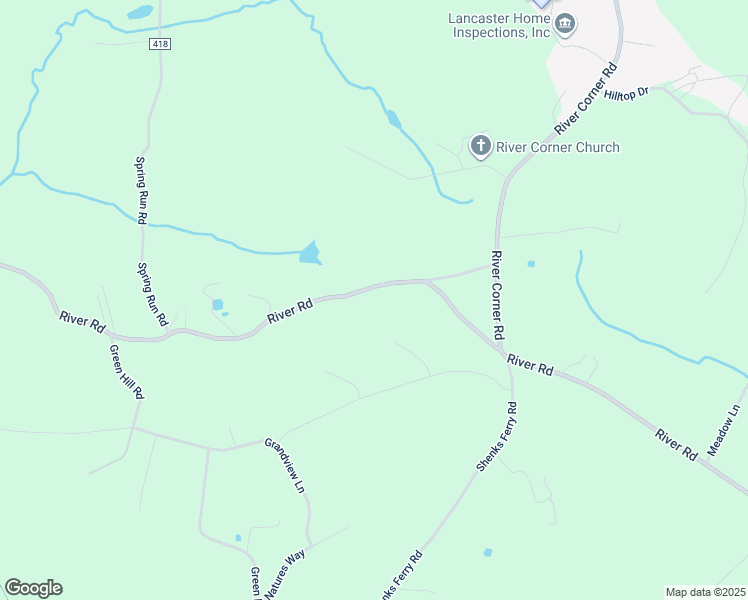 map of restaurants, bars, coffee shops, grocery stores, and more near 6240 River Road in Conestoga