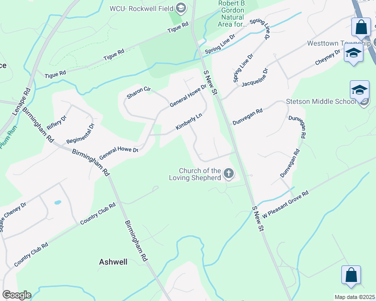 map of restaurants, bars, coffee shops, grocery stores, and more near 1002 General Greene Drive in West Chester