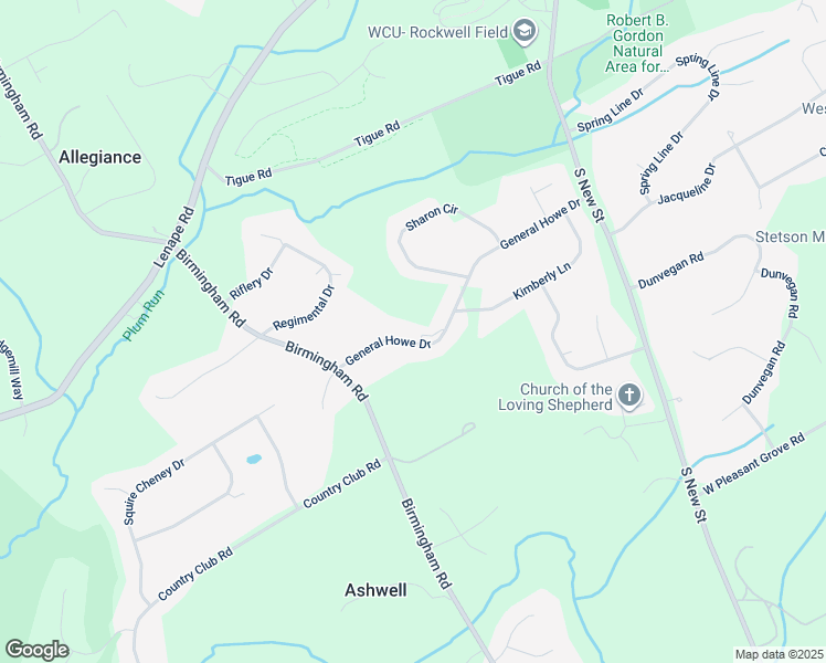 map of restaurants, bars, coffee shops, grocery stores, and more near 905 General Howe Drive in West Chester