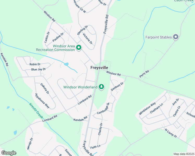map of restaurants, bars, coffee shops, grocery stores, and more near 2660 Freysville Road in Red Lion