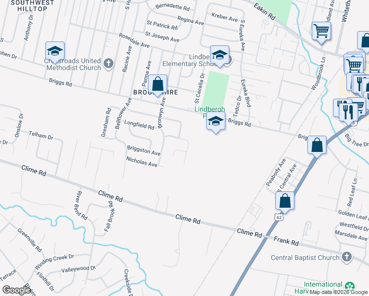 map of restaurants, bars, coffee shops, grocery stores, and more near 2700 Hafton Woods Court in Columbus