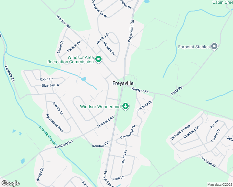 map of restaurants, bars, coffee shops, grocery stores, and more near 2660 Freysville Road in Red Lion